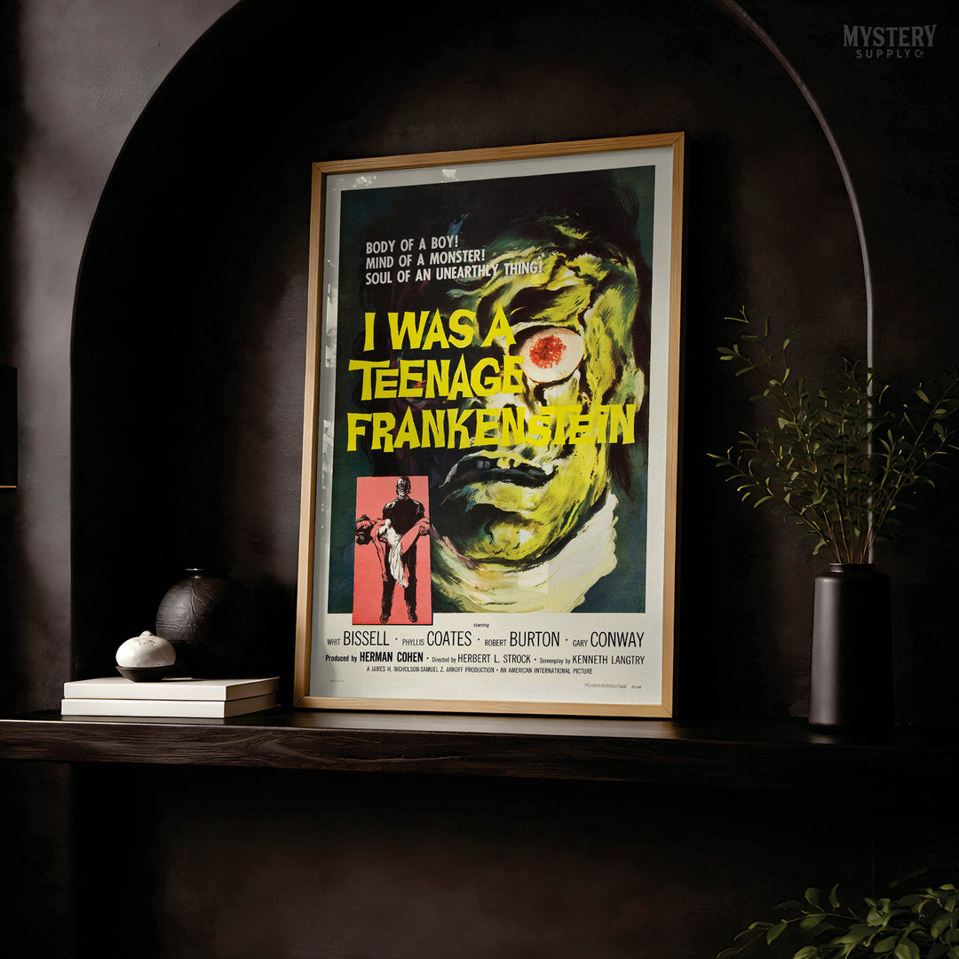 I Was A Teenage Frankenstein 1957 Vintage Horror Movie Poster