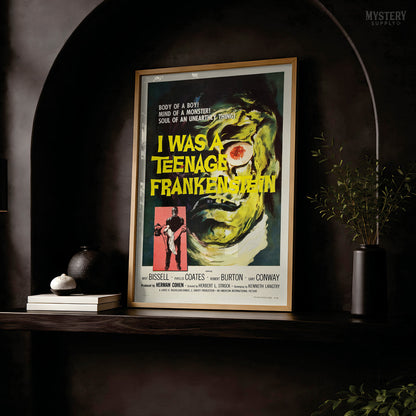 I Was A Teenage Frankenstein 1957 Vintage Horror Movie Poster