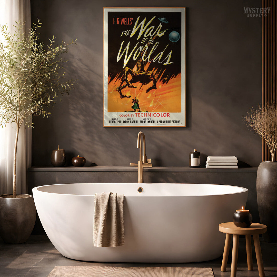The War of the Worlds 1953 Vintage Sci-Fi Movie Poster