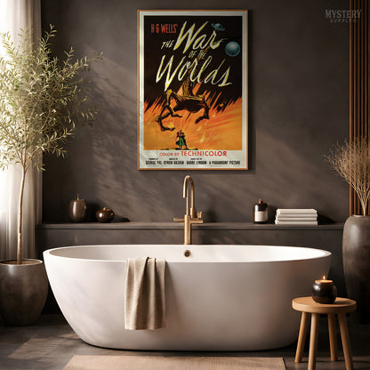 The War of the Worlds 1953 Vintage Sci-Fi Movie Poster