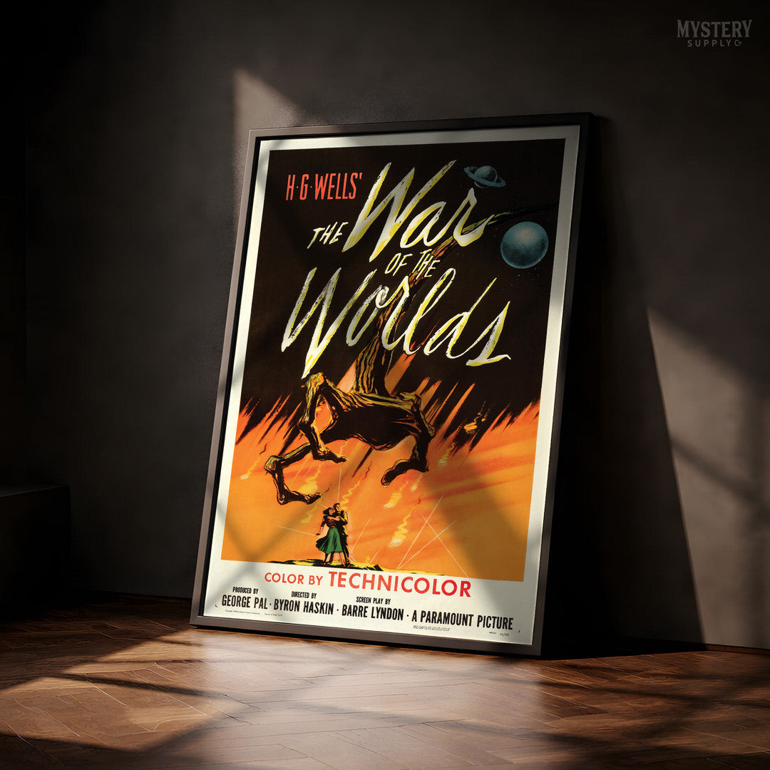 The War of the Worlds 1953 Vintage Sci-Fi Movie Poster