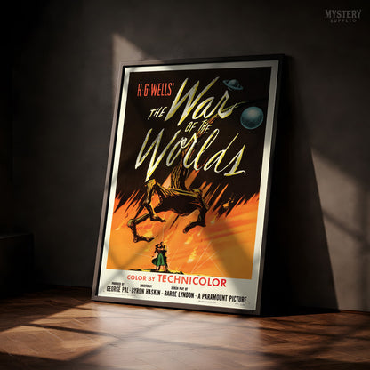 The War of the Worlds 1953 Vintage Sci-Fi Movie Poster
