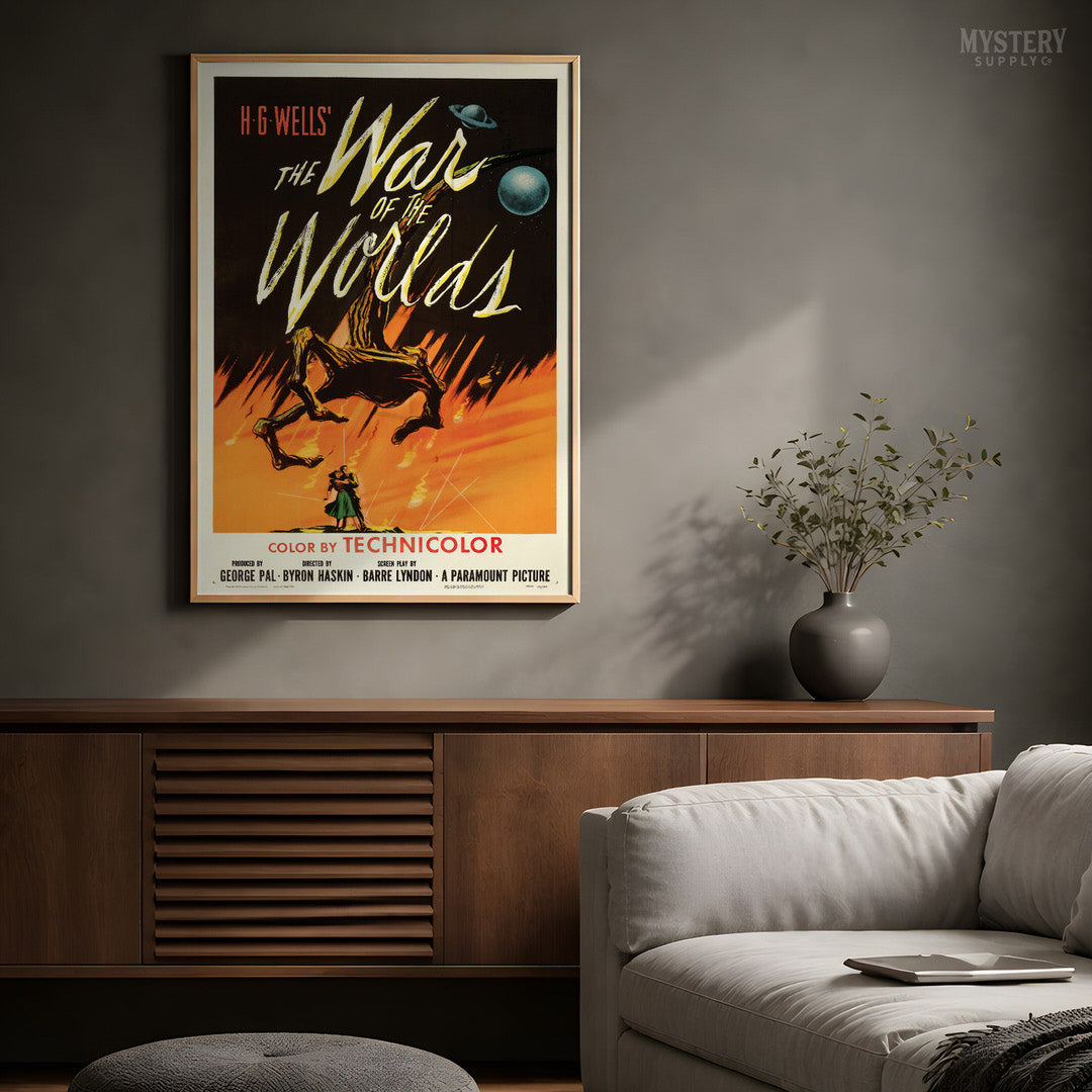 The War of the Worlds 1953 Vintage Sci-Fi Movie Poster