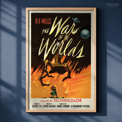 The War of the Worlds 1953 Vintage Sci-Fi Movie Poster