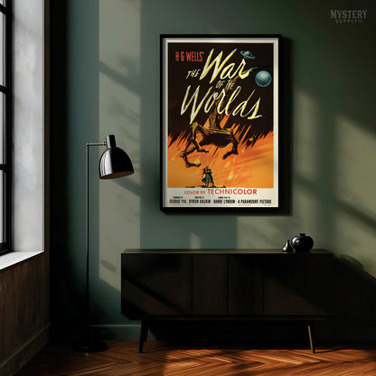 The War of the Worlds 1953 Vintage Sci-Fi Movie Poster