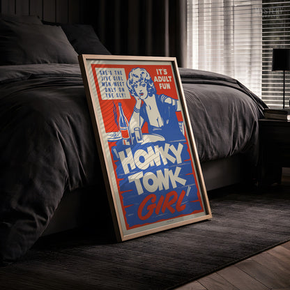 Honky Tonk Girl 1940s Vintage Exploitation Movie Poster