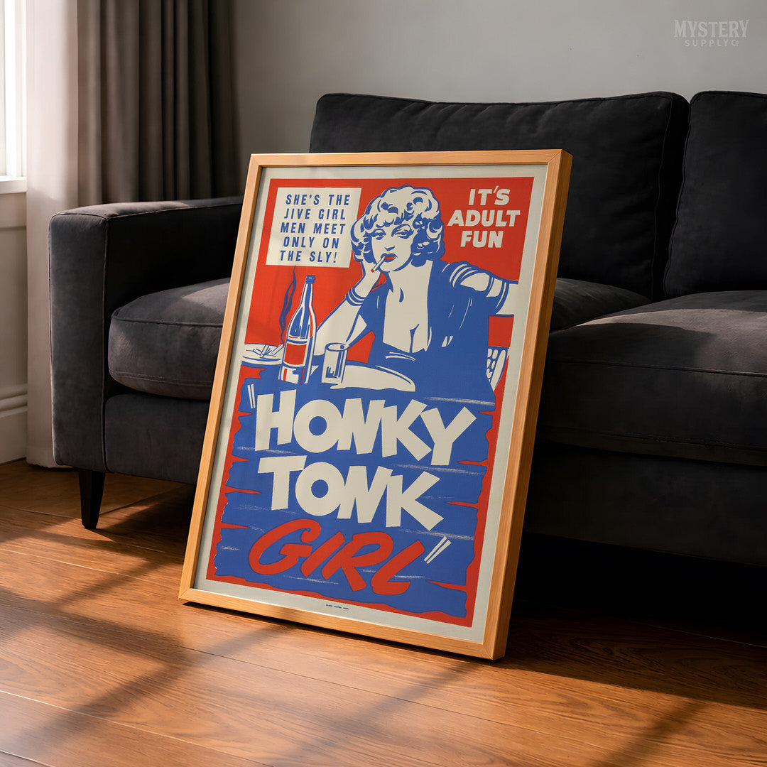 Honky Tonk Girl 1940s Vintage Exploitation Movie Poster