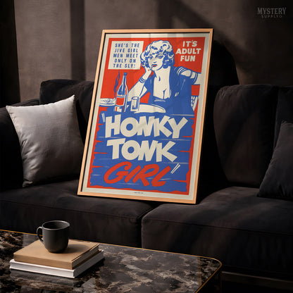 Honky Tonk Girl 1940s Vintage Exploitation Movie Poster