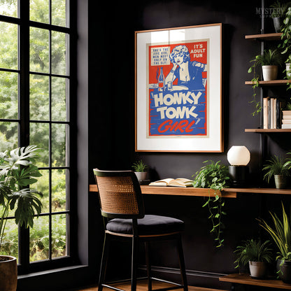 Honky Tonk Girl 1940s Vintage Exploitation Movie Poster