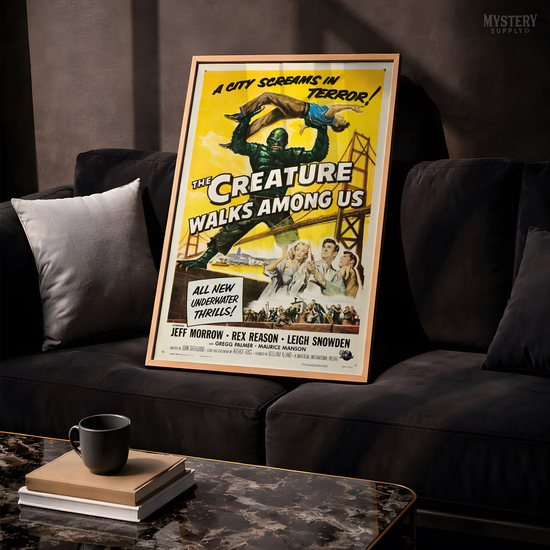 The Creature Walks Among Us 1956 Vintage Horror Movie Poster