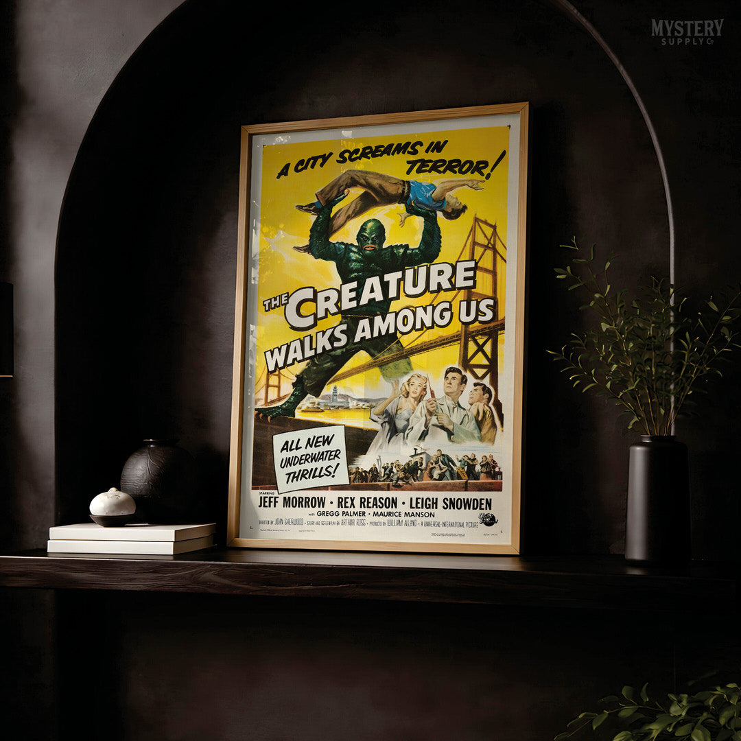 The Creature Walks Among Us 1956 Vintage Horror Movie Poster