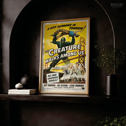 The Creature Walks Among Us 1956 Vintage Horror Movie Poster