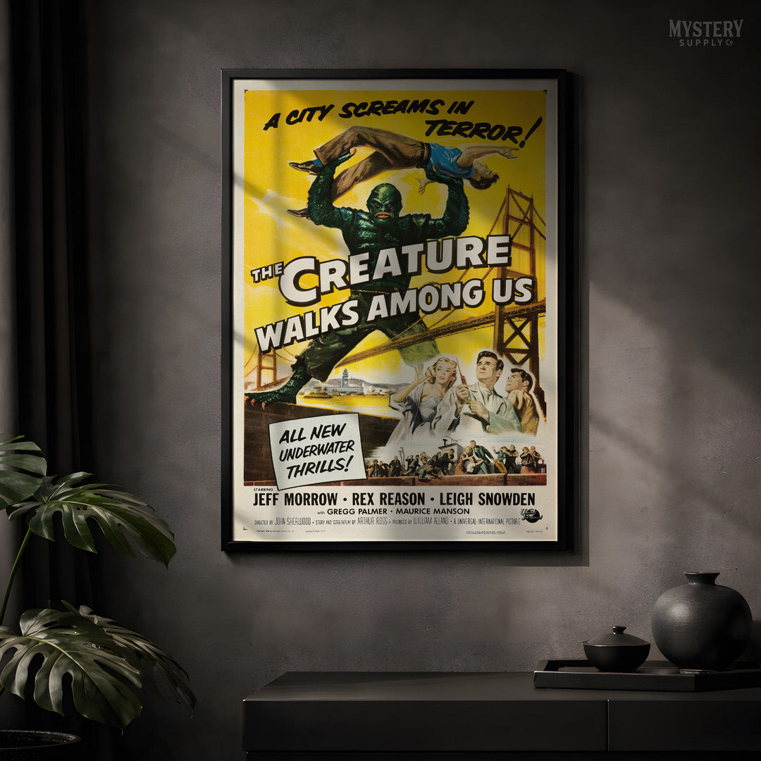 The Creature Walks Among Us 1956 Vintage Horror Movie Poster