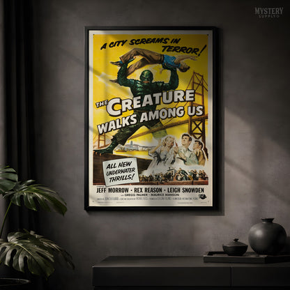 The Creature Walks Among Us 1956 Vintage Horror Movie Poster