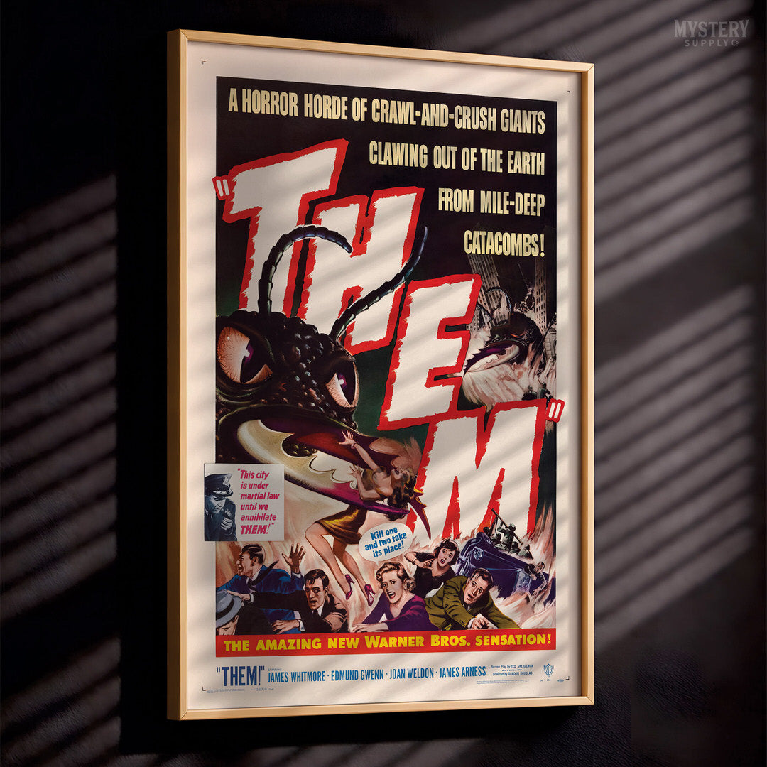 Them 1954 Vintage Science Fiction Horror Movie Poster