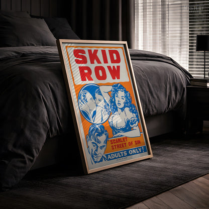 Skid Row 1940s Vintage Exploitation Movie Poster