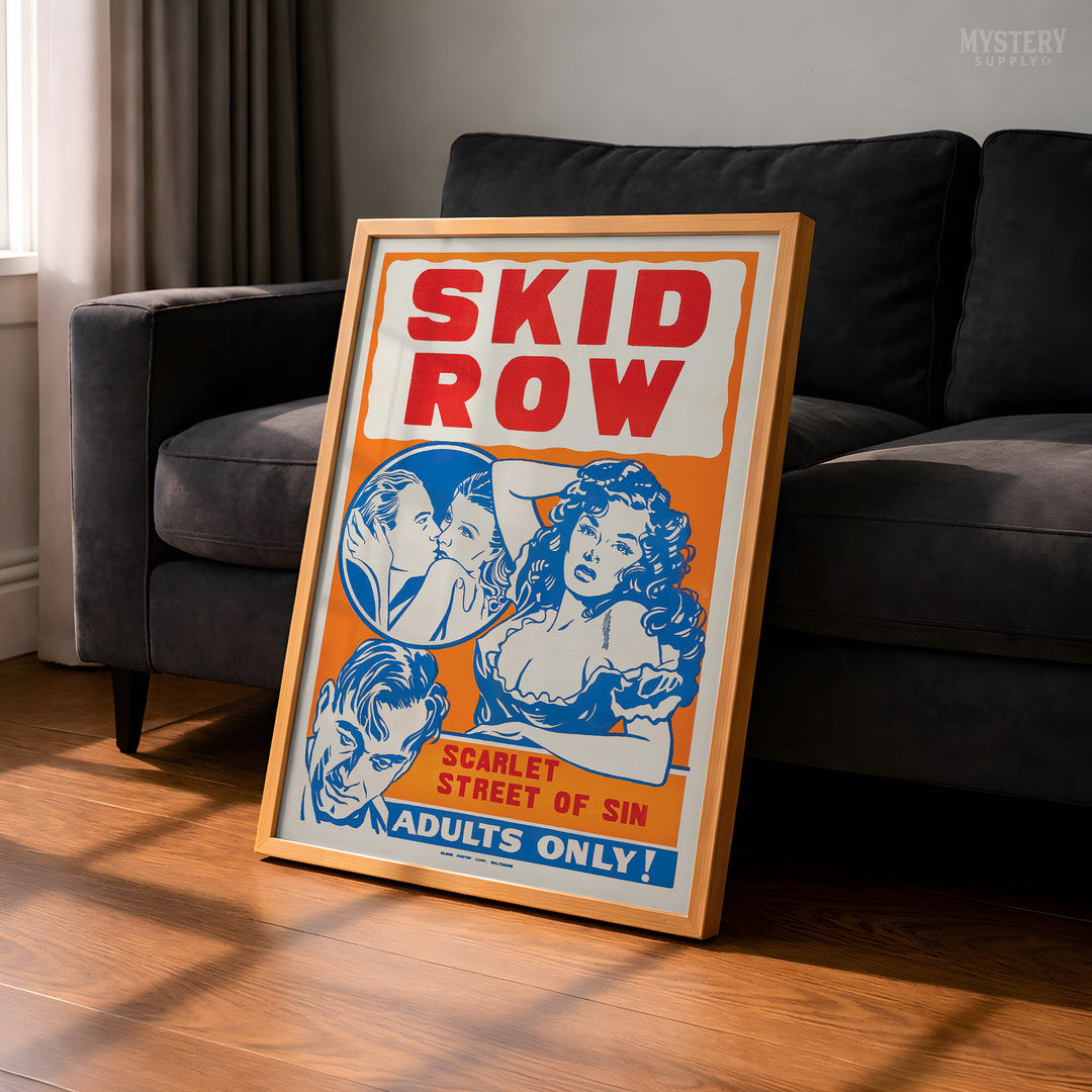 Skid Row 1940s Vintage Exploitation Movie Poster