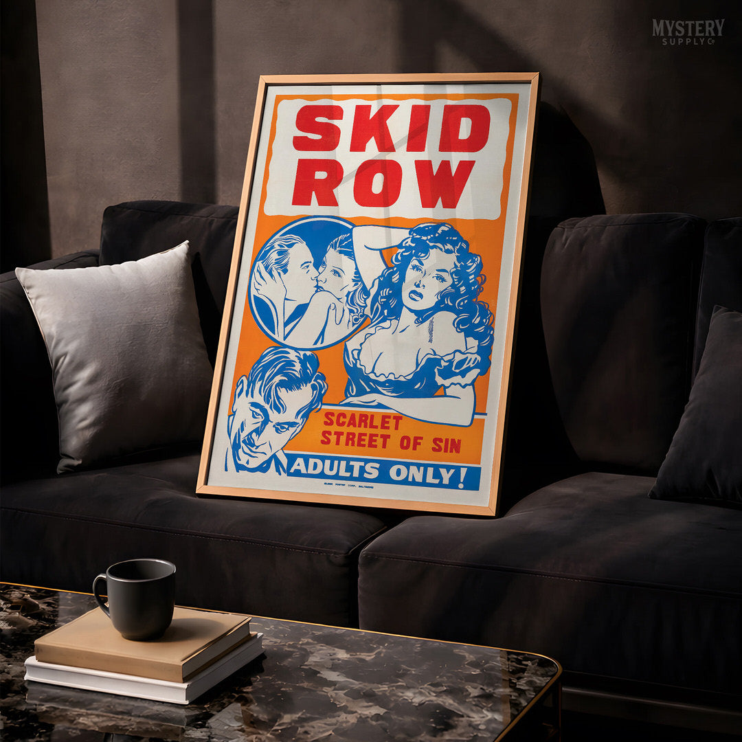 Skid Row 1940s Vintage Exploitation Movie Poster
