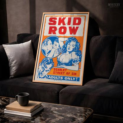 Skid Row 1940s Vintage Exploitation Movie Poster