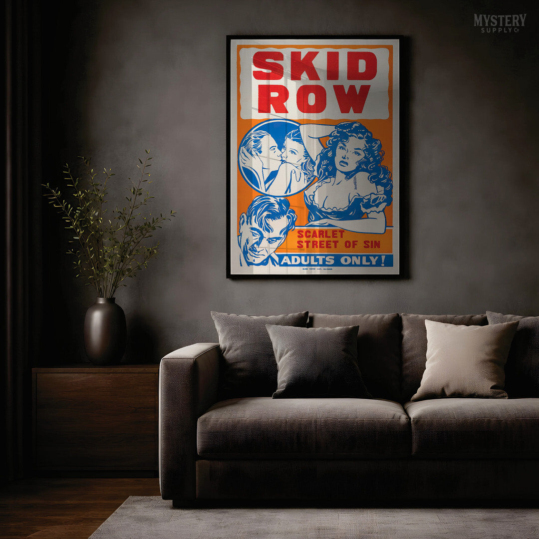 Skid Row 1940s Vintage Exploitation Movie Poster