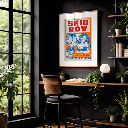 Skid Row 1940s Vintage Exploitation Movie Poster