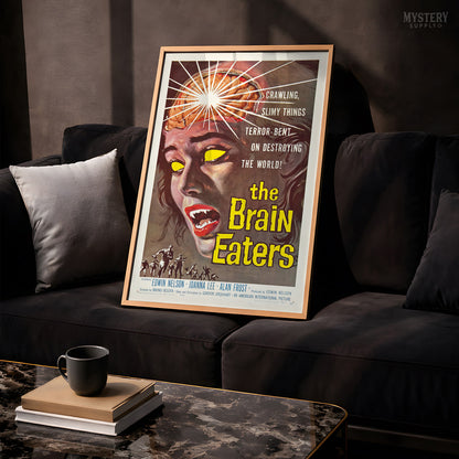 The Brain Eaters 1958 Vintage Horror Science Fiction Movie Poster