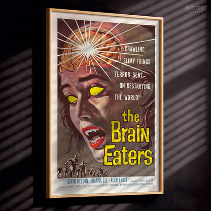 The Brain Eaters 1958 Vintage Horror Science Fiction Movie Poster