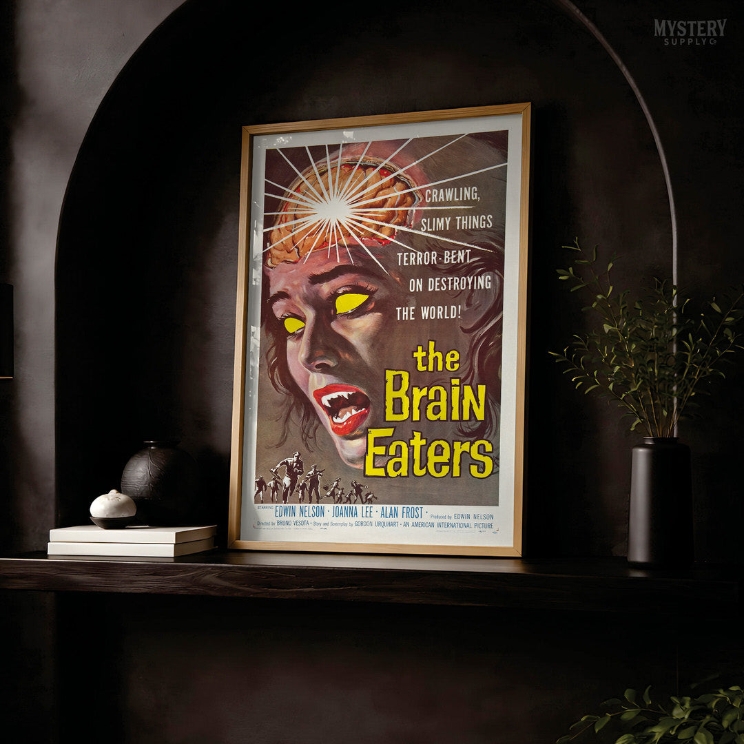 The Brain Eaters 1958 Vintage Horror Science Fiction Movie Poster