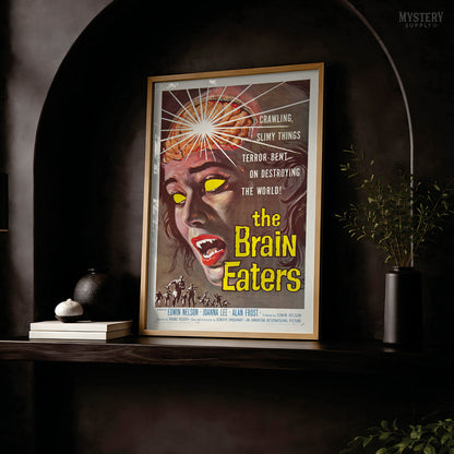 The Brain Eaters 1958 Vintage Horror Science Fiction Movie Poster