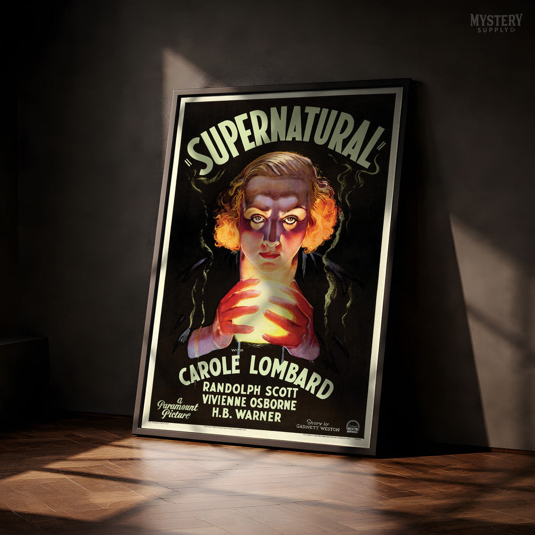 Supernatural 1933 Vintage Horror Movie Poster