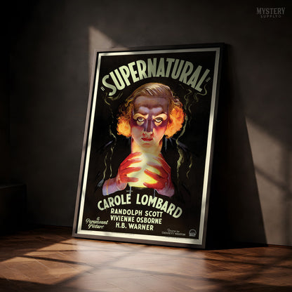 Supernatural 1933 Vintage Horror Movie Poster