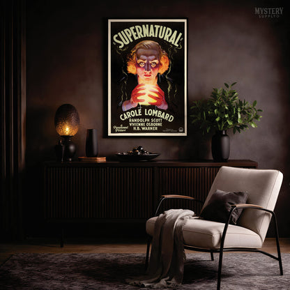 Supernatural 1933 Vintage Horror Movie Poster