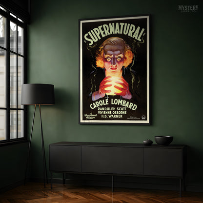 Supernatural 1933 Vintage Horror Movie Poster