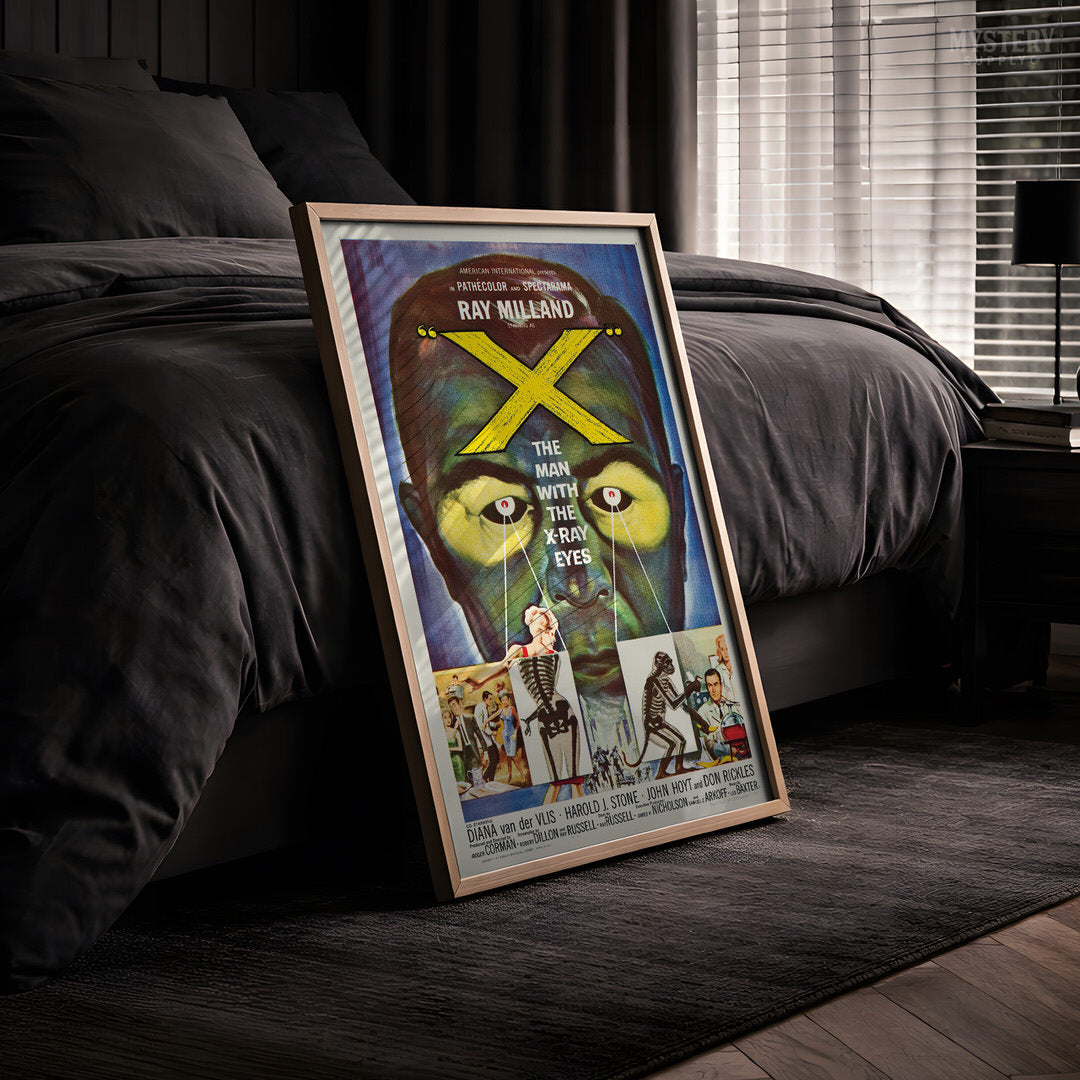 X - The Man With The X-Ray Eyes 1963 Vintage Science Fiction Movie Poster