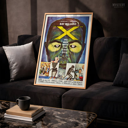 X - The Man With The X-Ray Eyes 1963 Vintage Science Fiction Movie Poster