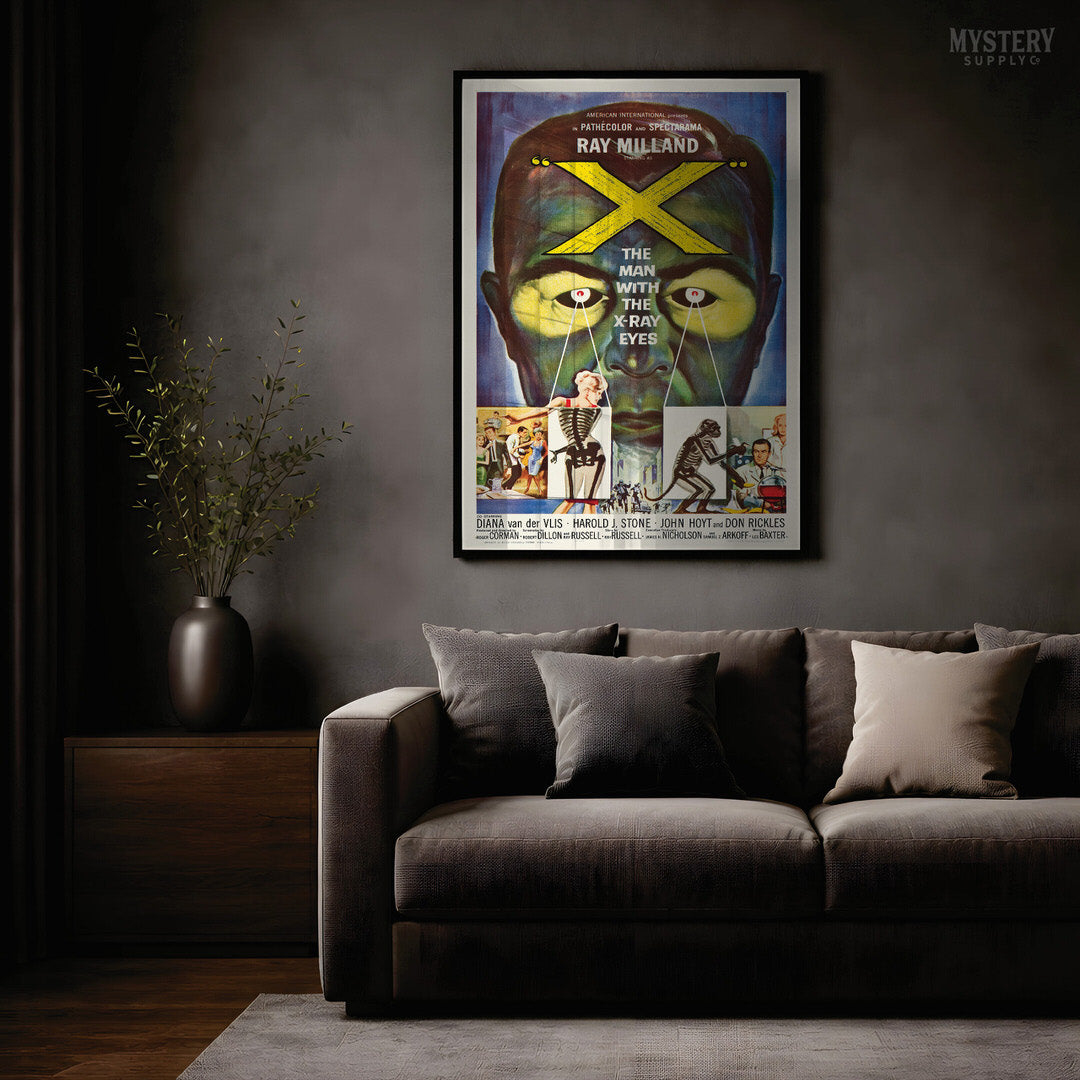 X - The Man With The X-Ray Eyes 1963 Vintage Science Fiction Movie Poster