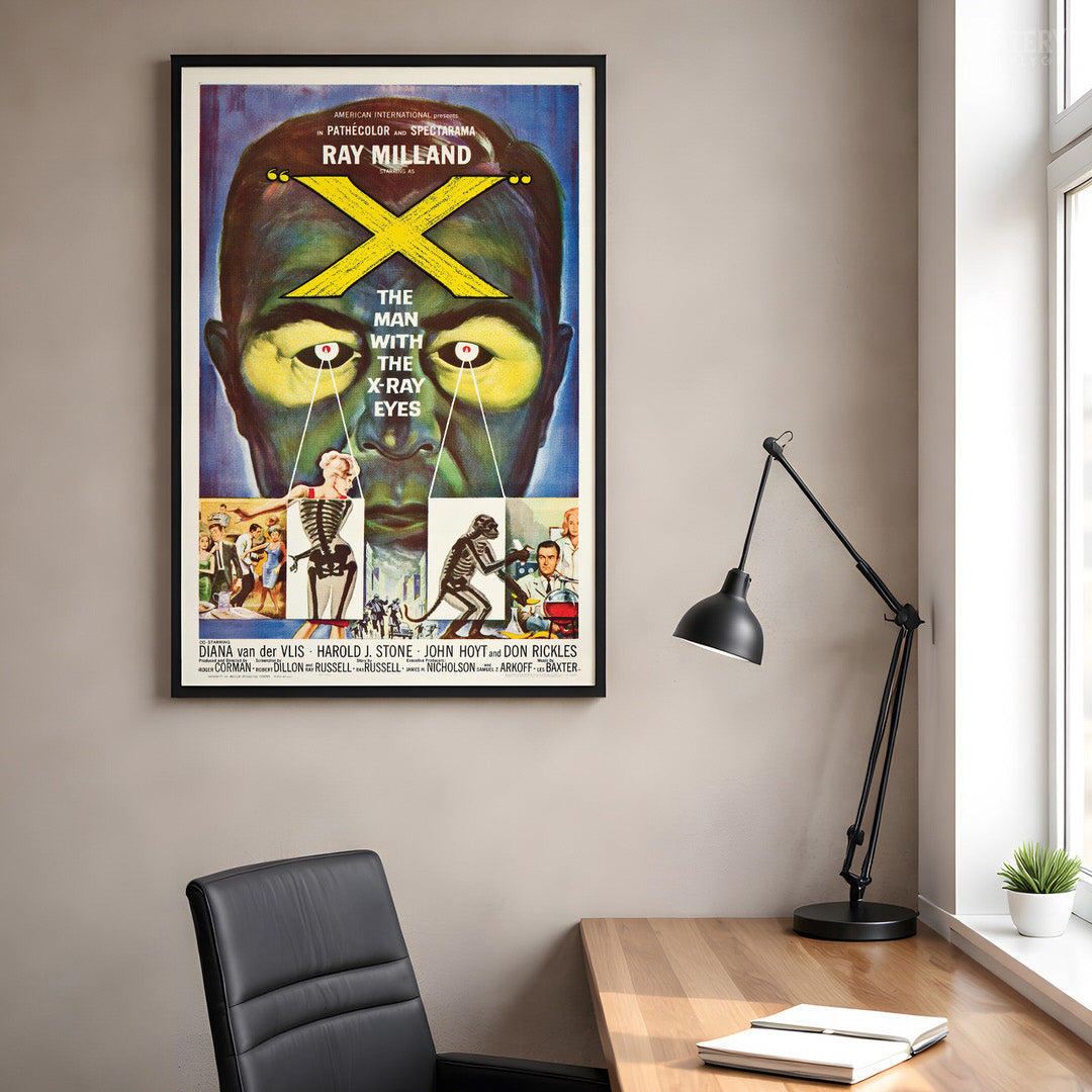 X - The Man With The X-Ray Eyes 1963 Vintage Science Fiction Movie Poster