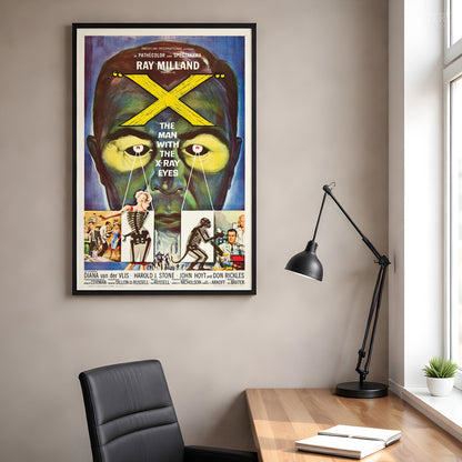 X - The Man With The X-Ray Eyes 1963 Vintage Science Fiction Movie Poster
