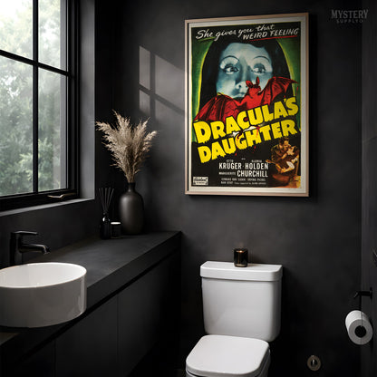 Dracula's Daughter 1949 Vintage Horror Movie Poster