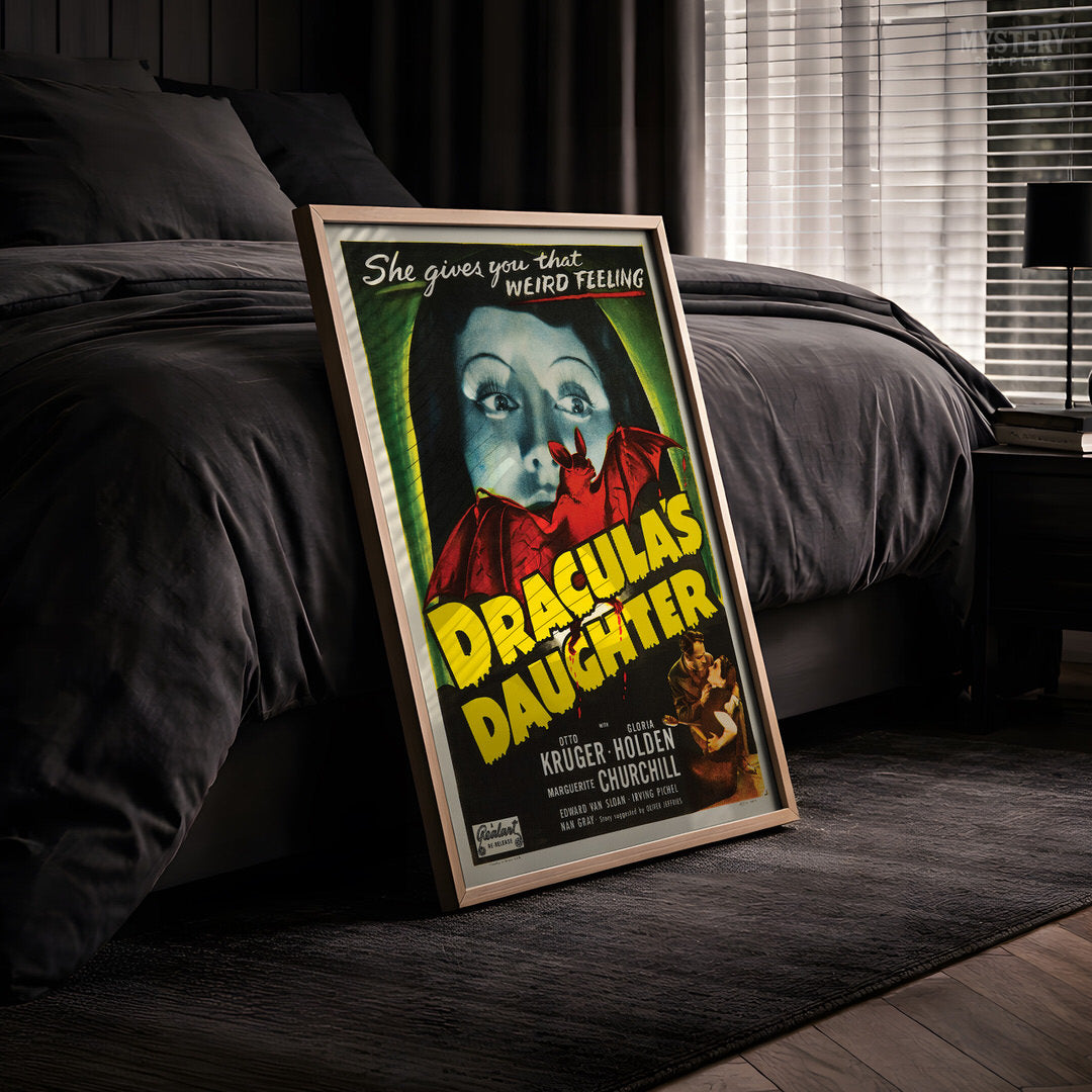Dracula's Daughter 1949 Vintage Horror Movie Poster