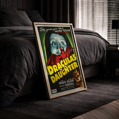 Dracula's Daughter 1949 Vintage Horror Movie Poster