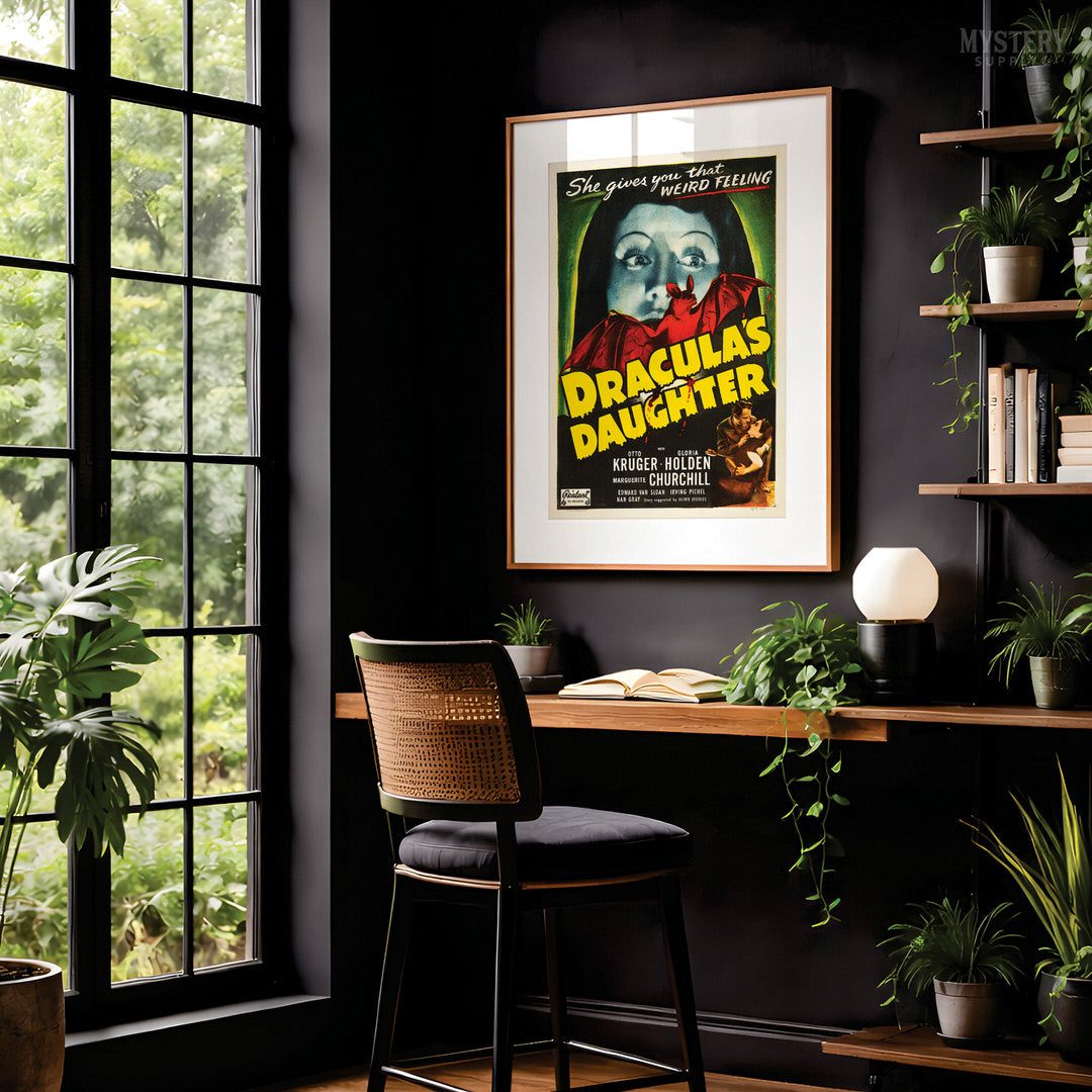 Dracula's Daughter 1949 Vintage Horror Movie Poster