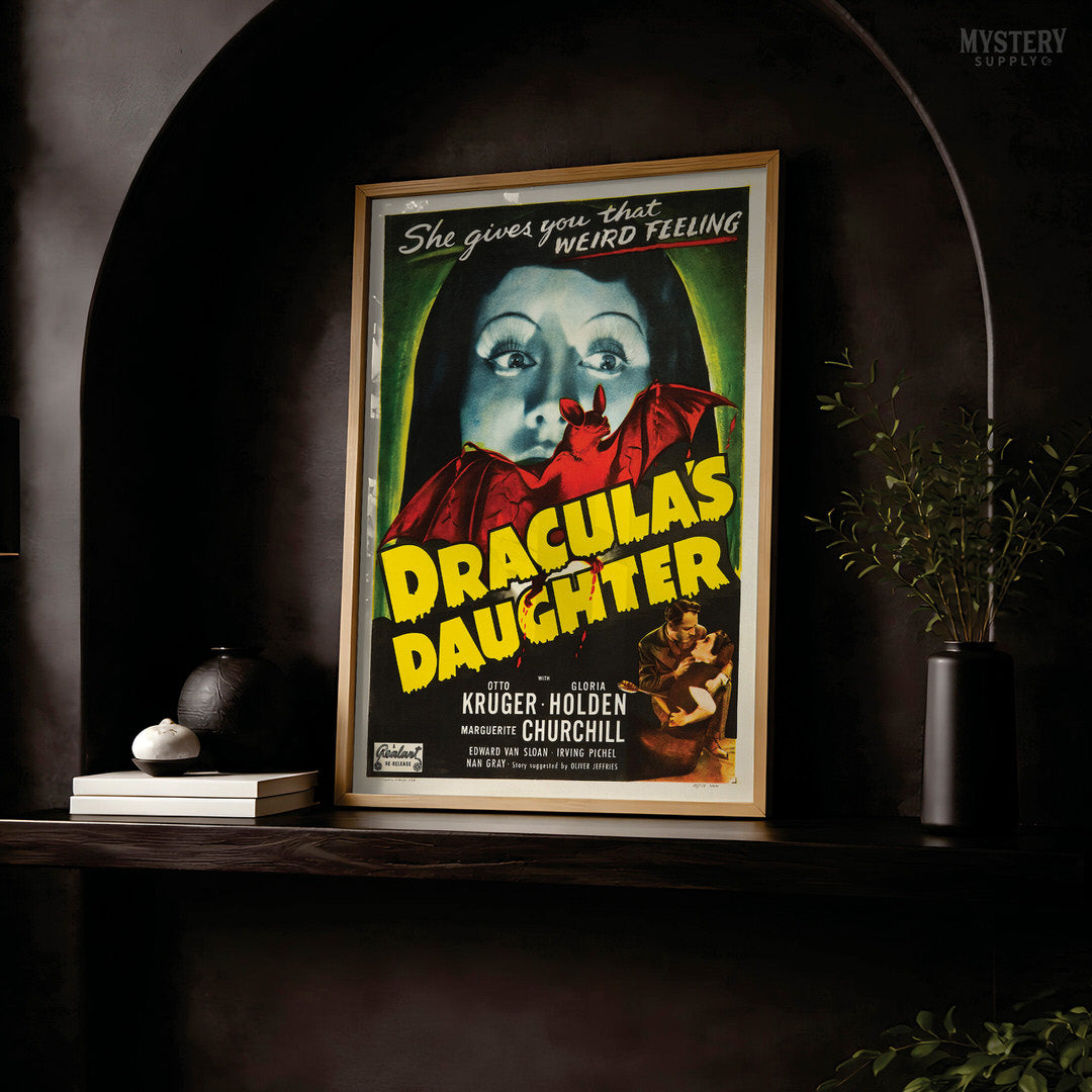Dracula's Daughter 1949 Vintage Horror Movie Poster