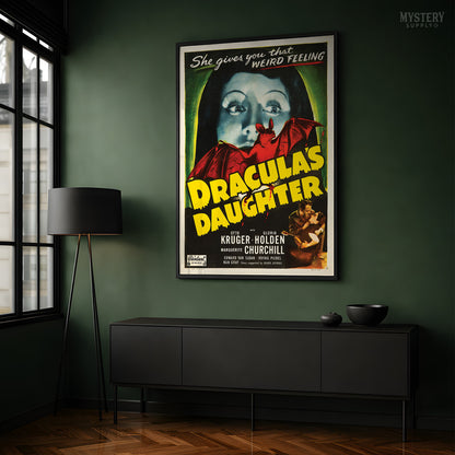 Dracula's Daughter 1949 Vintage Horror Movie Poster