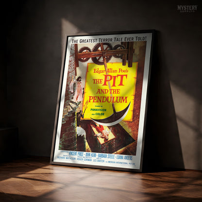 The Pit and the Pendulum 1961 Vintage Horror Movie Poster