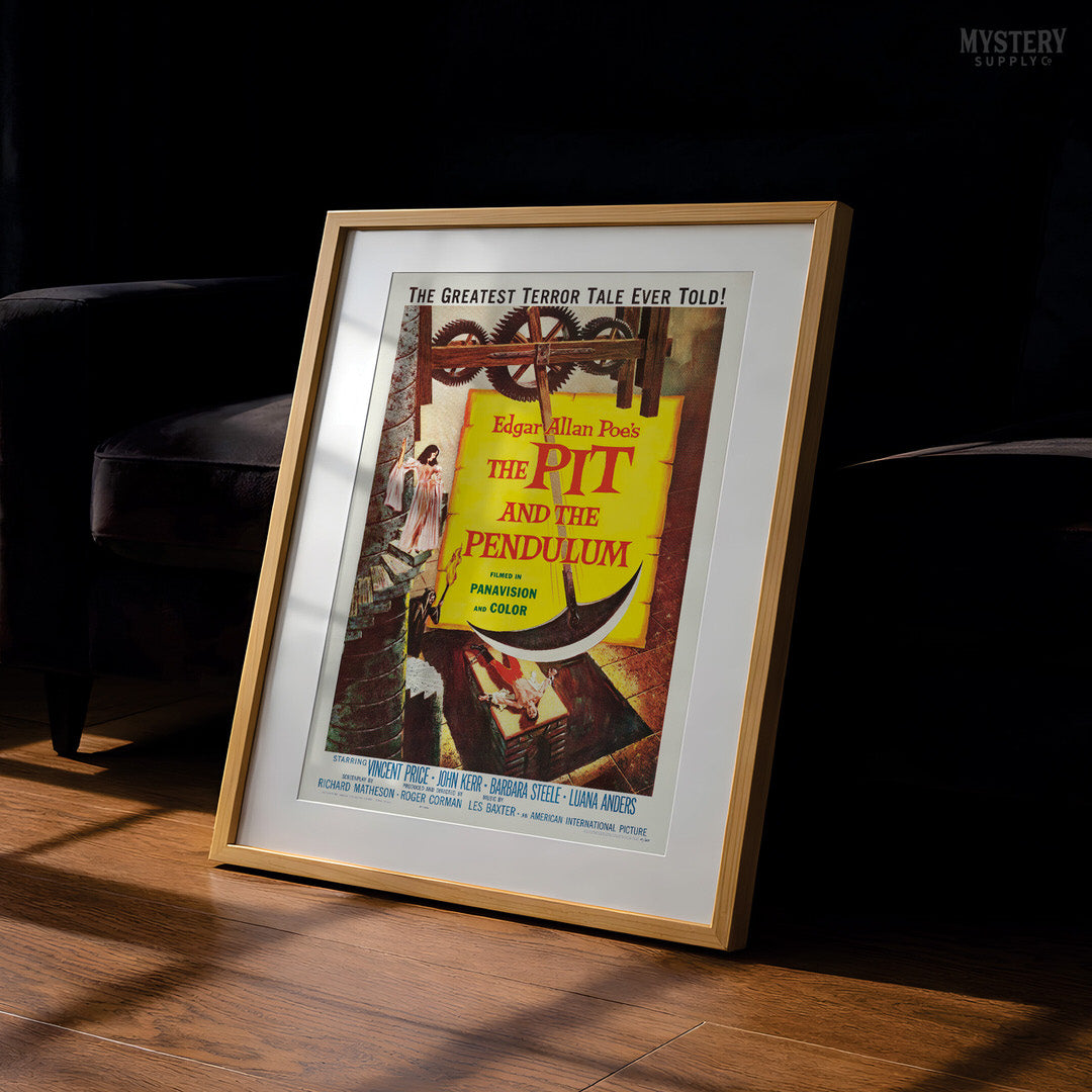 The Pit and the Pendulum 1961 Vintage Horror Movie Poster