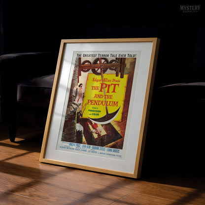 The Pit and the Pendulum 1961 Vintage Horror Movie Poster