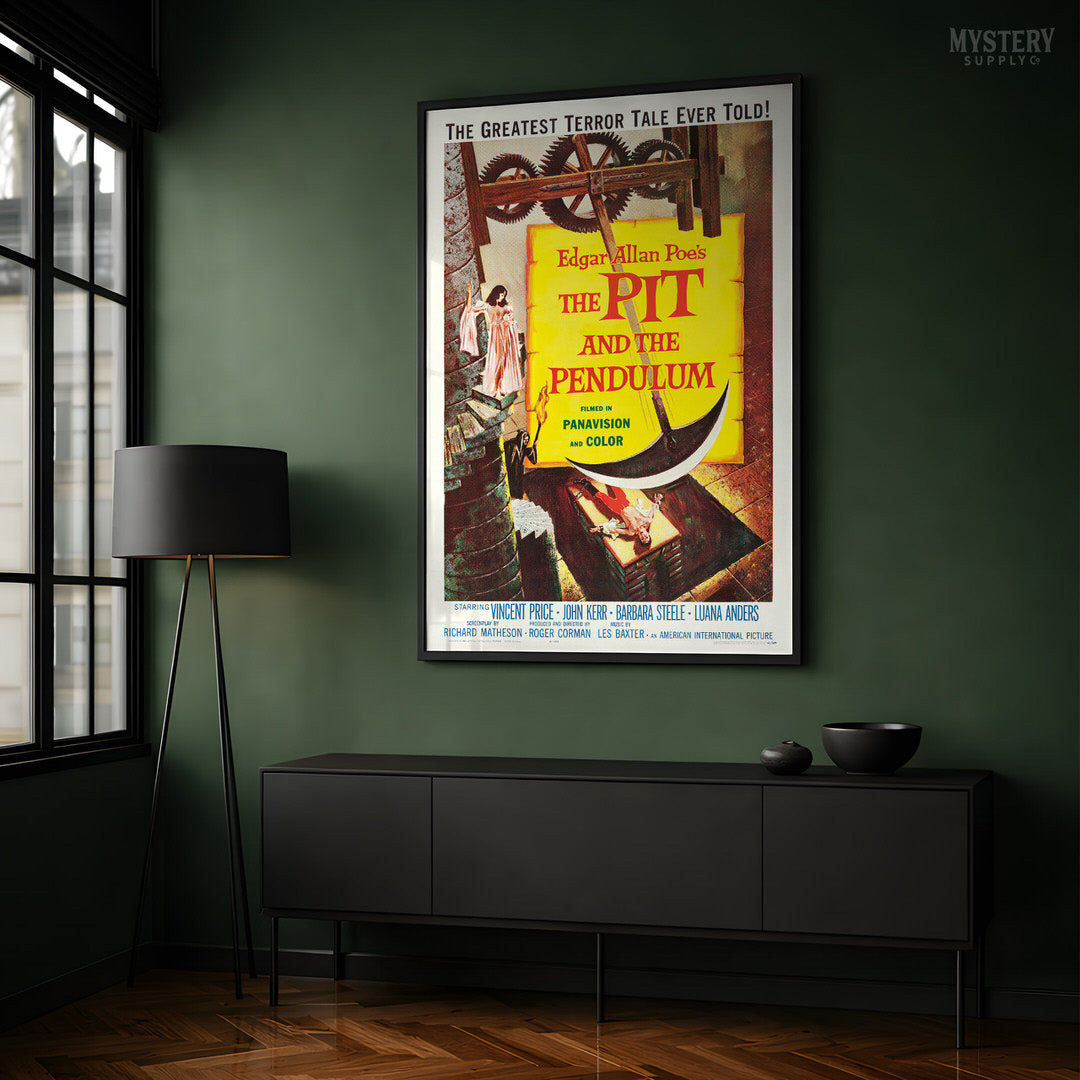 The Pit and the Pendulum 1961 Vintage Horror Movie Poster