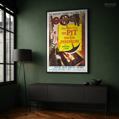 The Pit and the Pendulum 1961 Vintage Horror Movie Poster