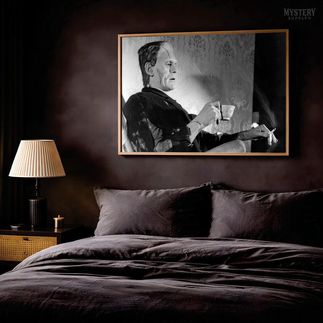 Frankenstein Smoking Drinking Tea Photo